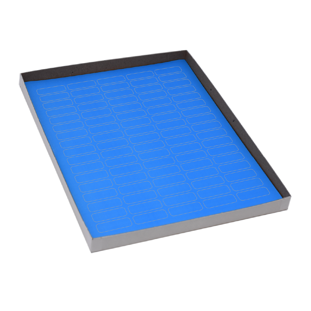Globe Scientific Label Sheets, Cryo, 33x13mm, for 1.5-2mL Tubes, 20 Sheets, 85 Labels per Sheet, Blue Image